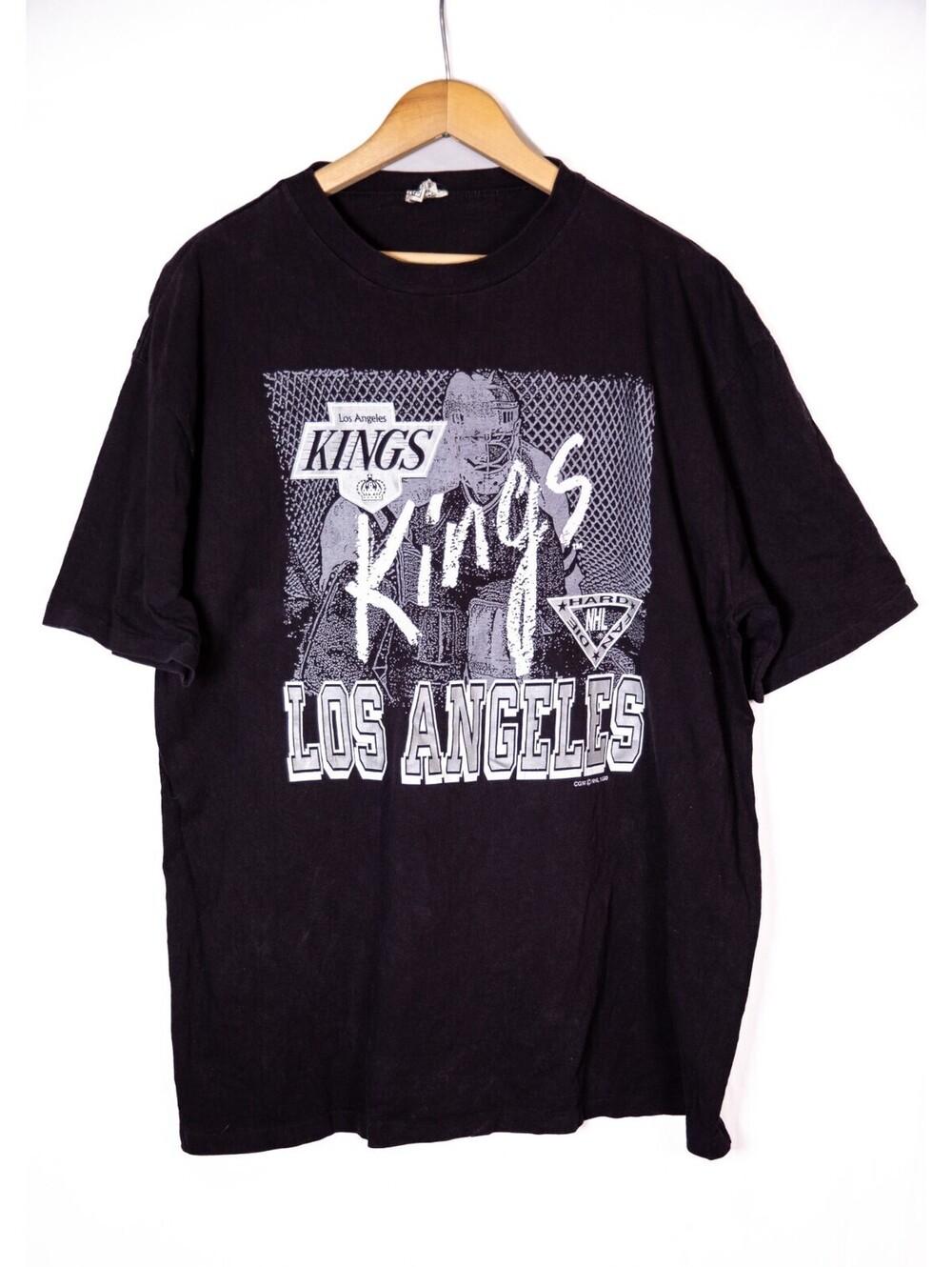 Los Angeles Kings NHL Hockey Vintage 1990 90s Huge Retro Logo Print - Men's XL
